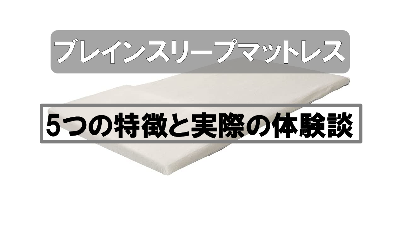 【徹底解説】ブレインスリープマットレスの特徴とレビュー